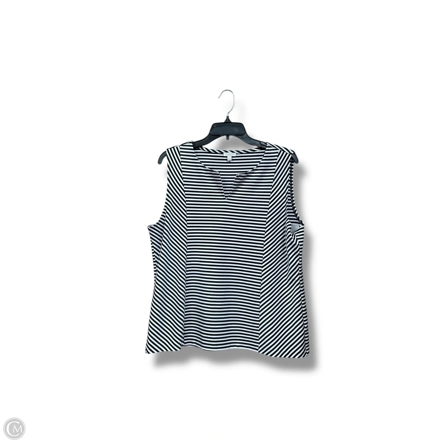 Top Sleeveless By Talbots In Striped Pattern, Size: L