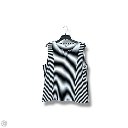Top Sleeveless By Talbots In Striped Pattern, Size: L