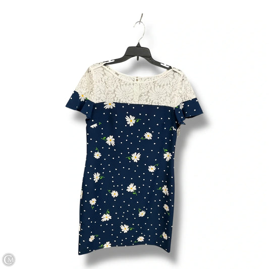 Dress Designer By Karl Lagerfeld In Blue & White, Size: M