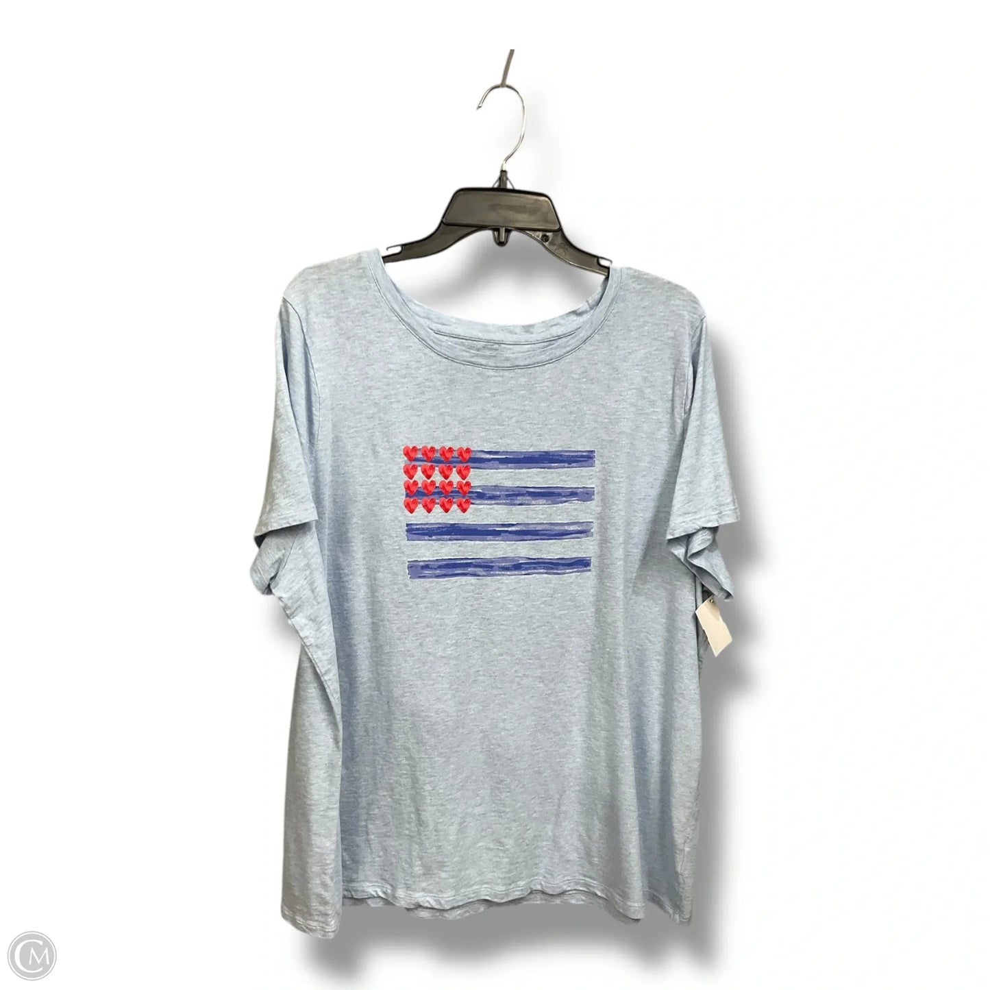 Top Short Sleeve By Talbots In Blue, Size: 3x