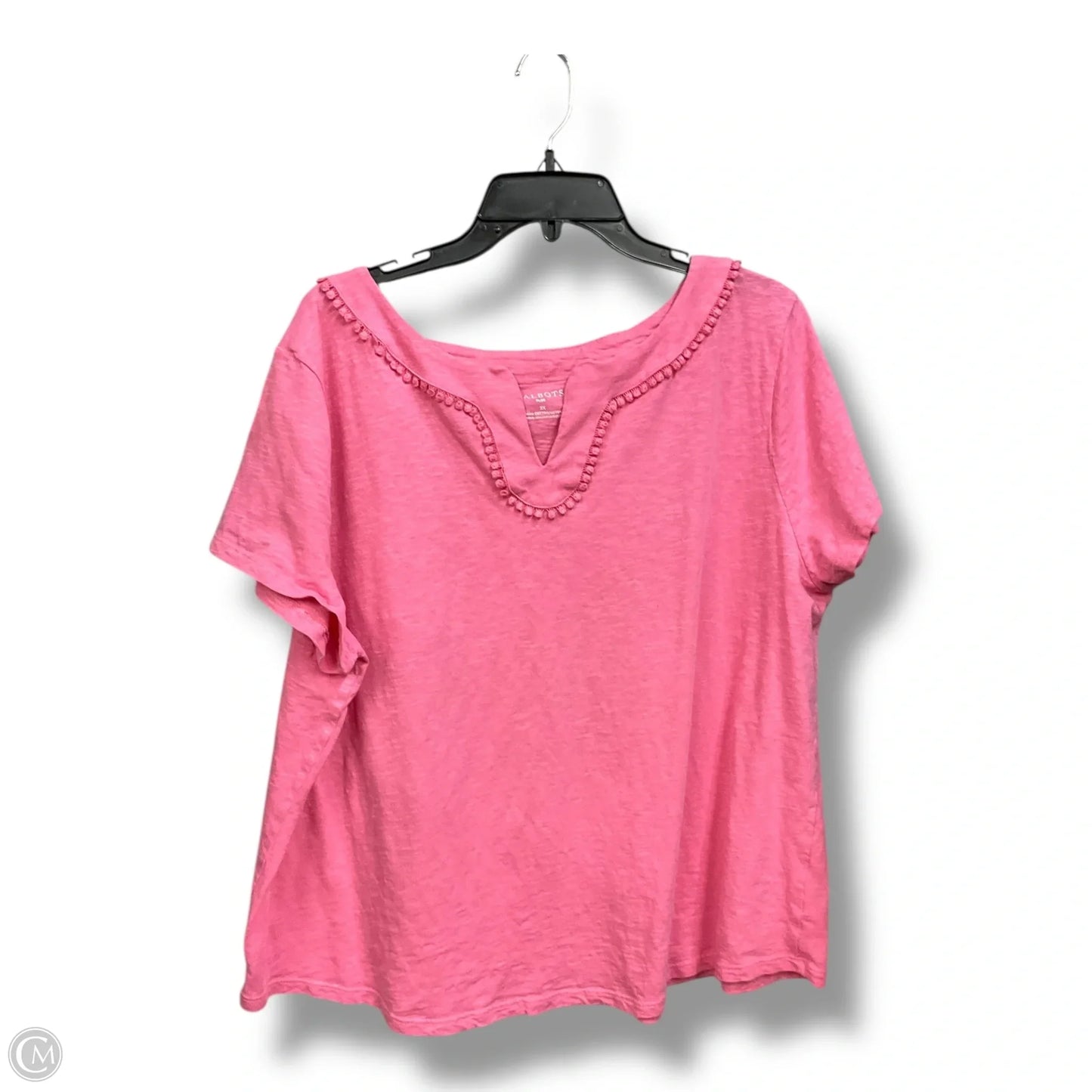 Top Short Sleeve By Talbots In Pink, Size: 3x