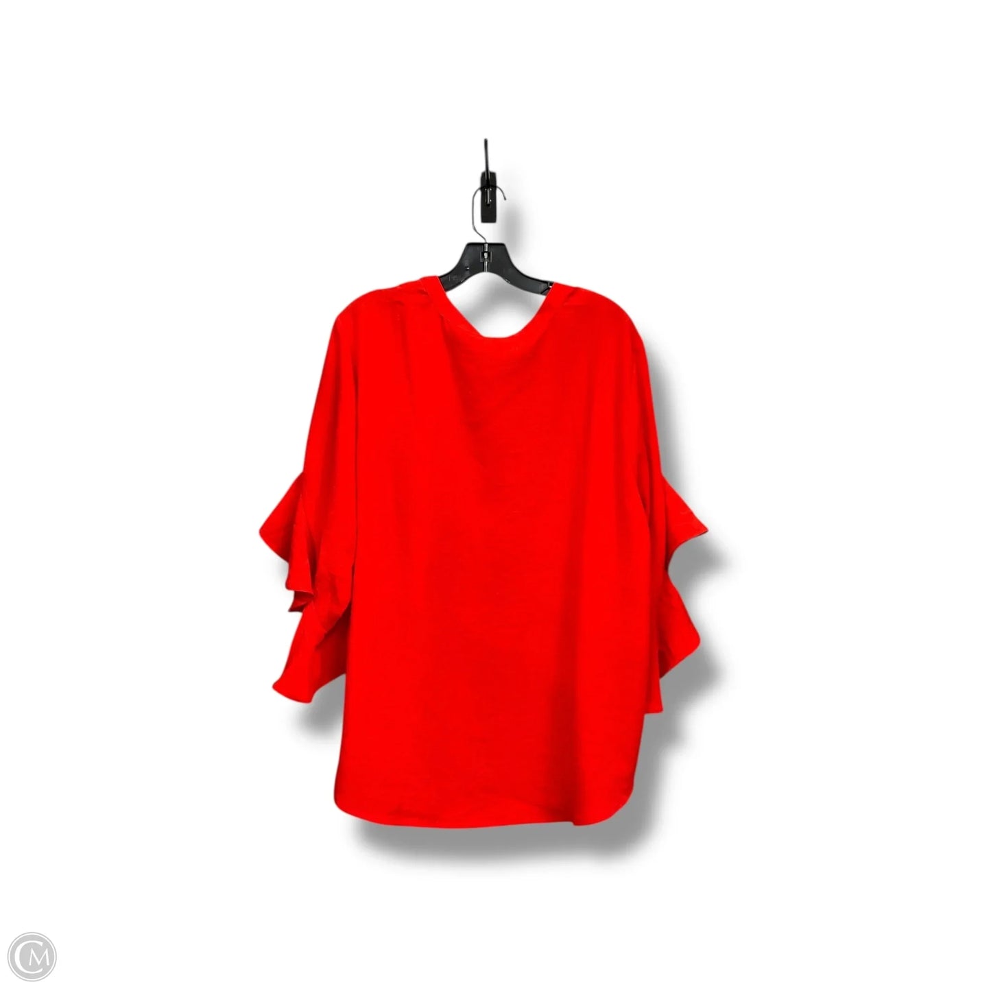 Blouse 3/4 Sleeve By Vince Camuto In Red, Size: 3x