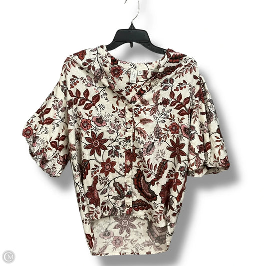 Blouse Short Sleeve By Joie In Floral Print, Size: M