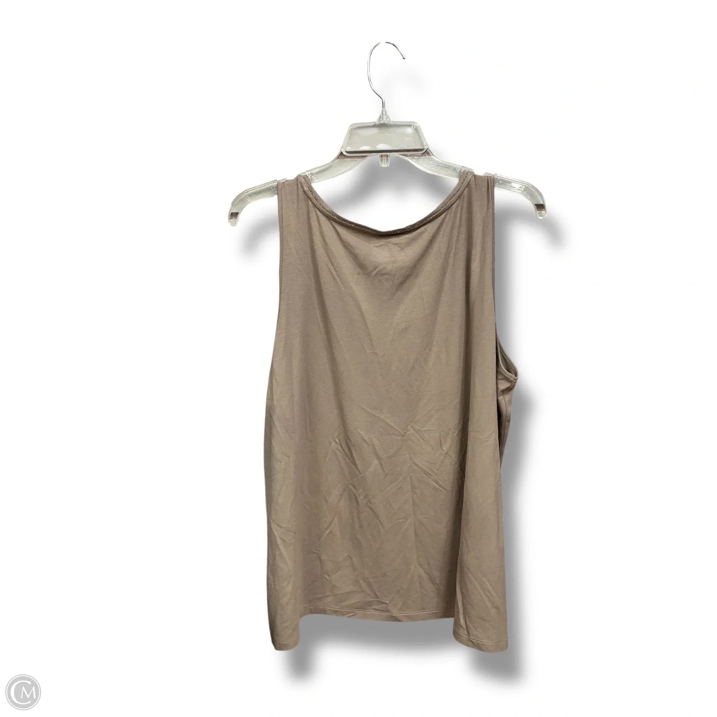 Top Sleeveless By Chicos In Beige, Size: Xl