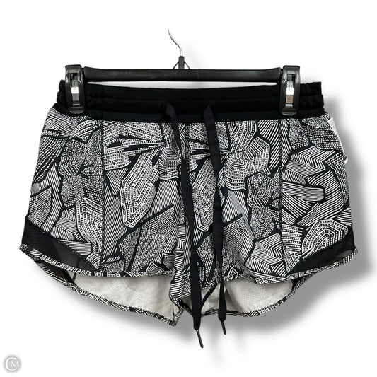 Athletic Shorts By Lululemon In Black & White, Size: Xs