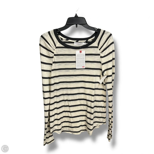 Top Long Sleeve By Velvet In Striped Pattern, Size: M