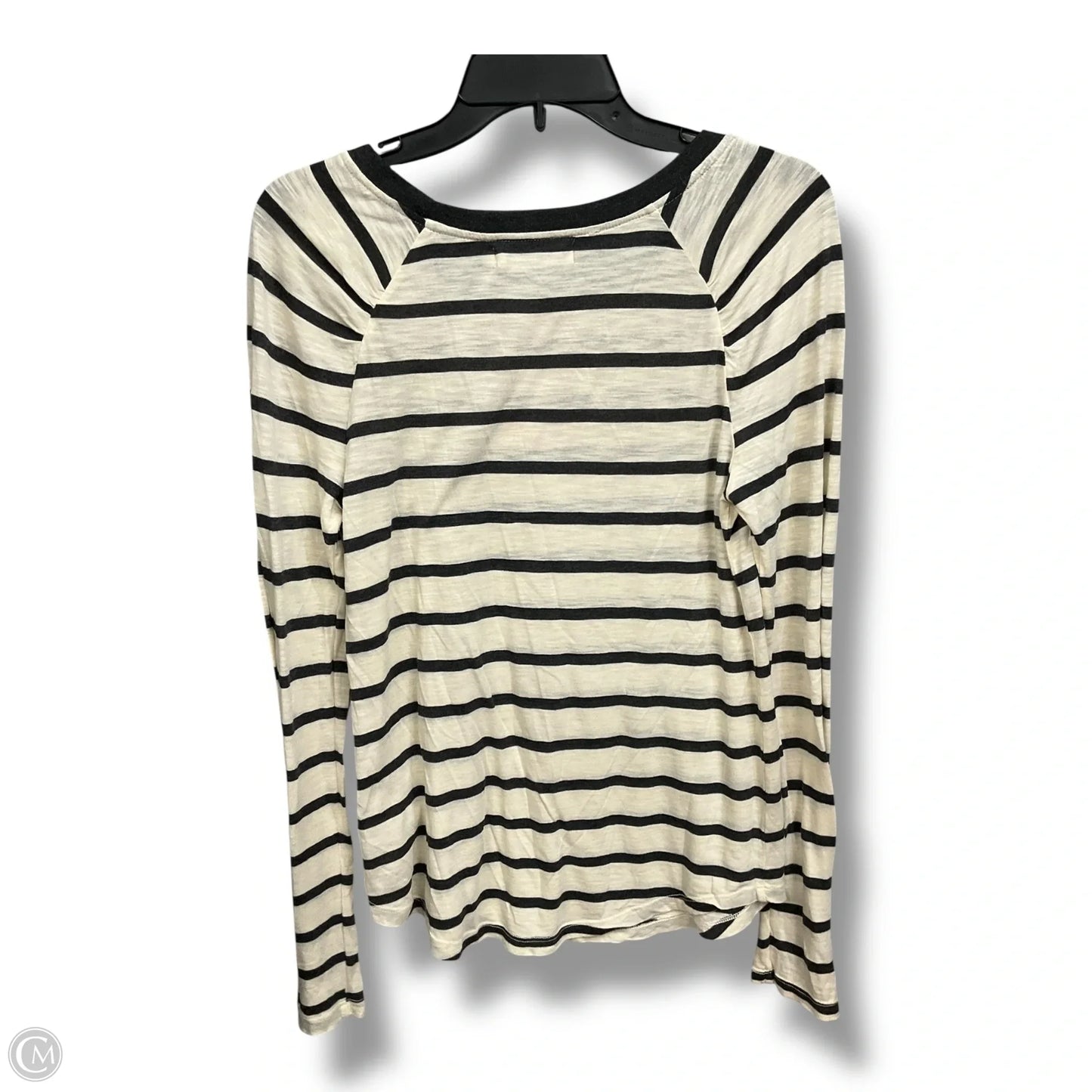 Top Long Sleeve By Velvet In Striped Pattern, Size: M