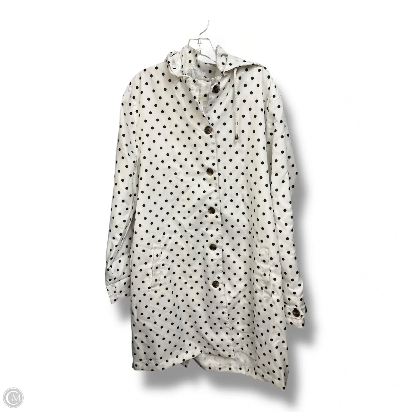 Coat Raincoat By Capelli In Polkadot Pattern, Size: Xl