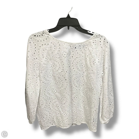 Blouse 3/4 Sleeve By Apt 9 In White, Size: Xxl