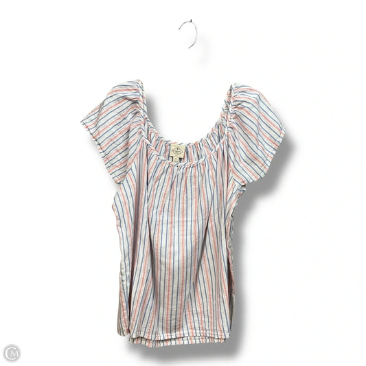 Blouse Short Sleeve By St Johns Bay In Striped Pattern, Size: Xl