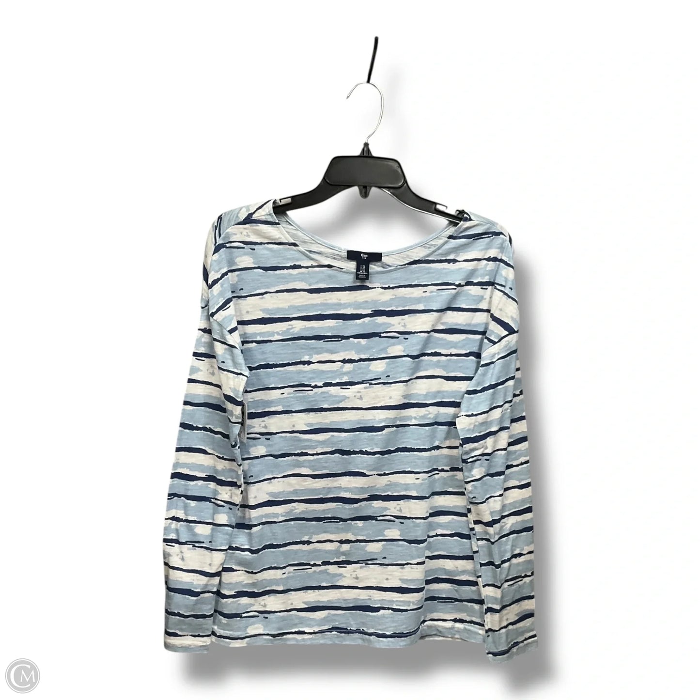 Top Long Sleeve By Gap In Blue & White, Size: Xs