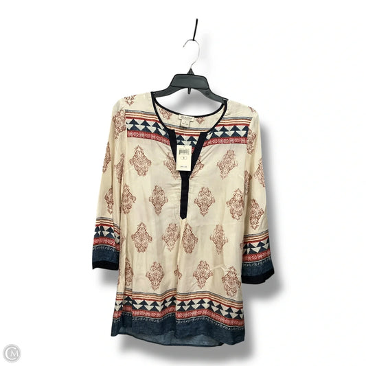 Tunic 3/4 Sleeve By Lucky Brand In Multi-colored, Size: S