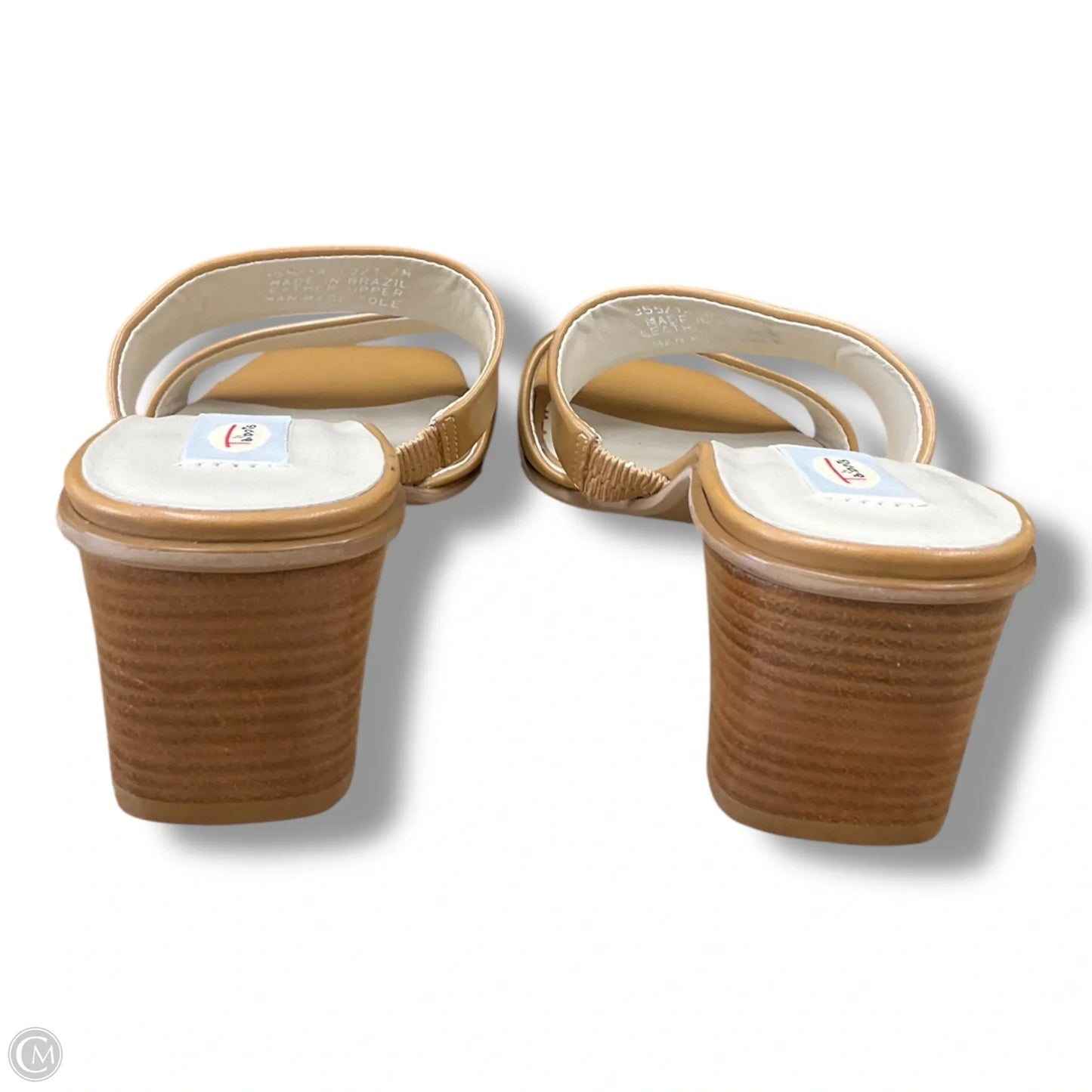 Sandals Heels Block By Talbots In Tan, Size: 7