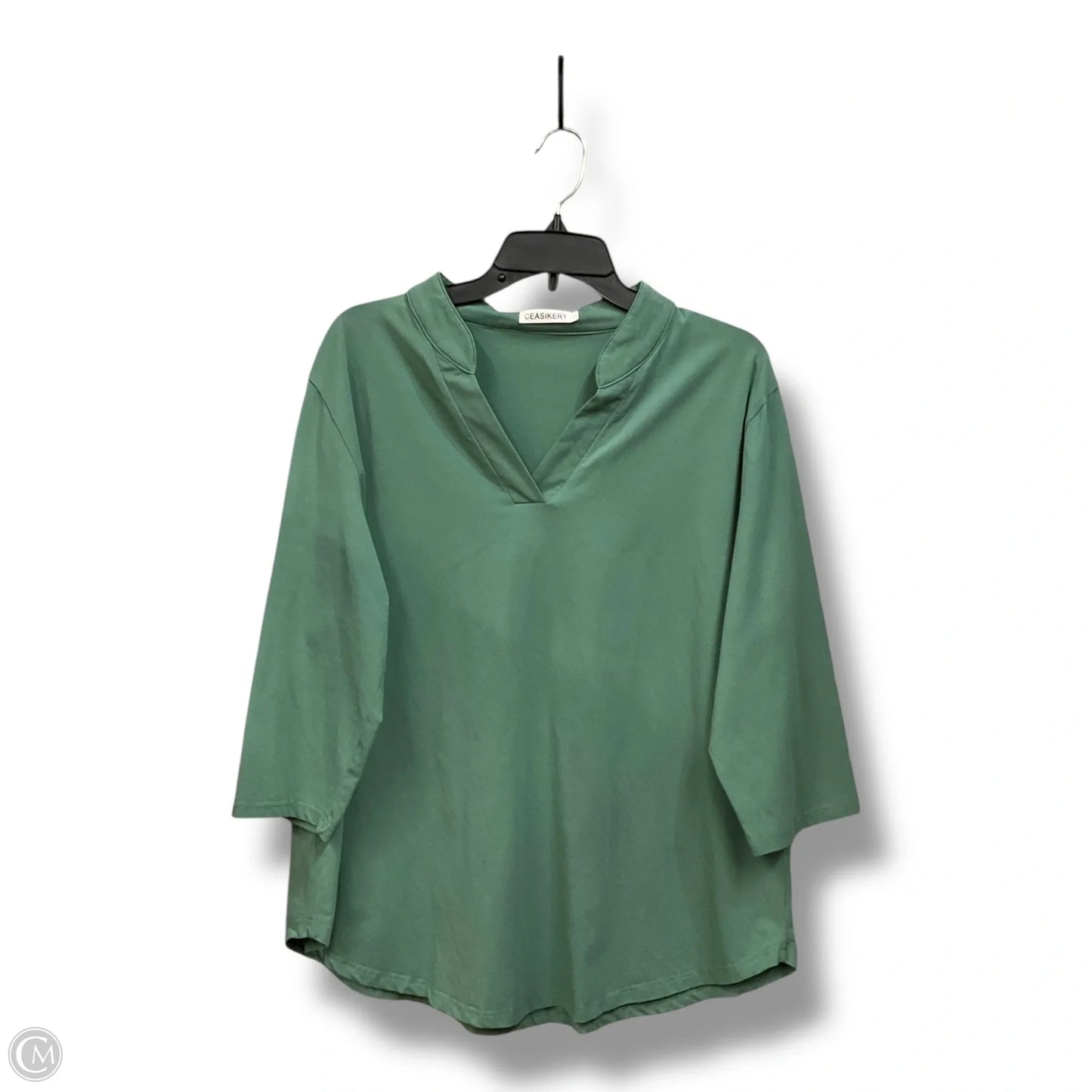 Top 3/4 Sleeve By Clothes Mentor In Green, Size: Xxl