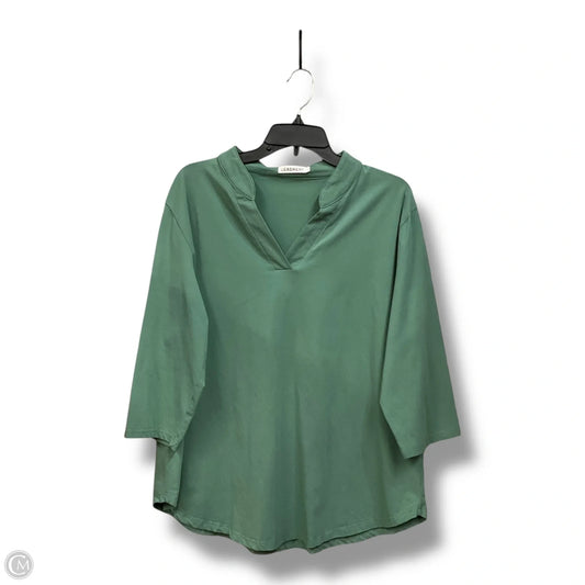 Top 3/4 Sleeve By Clothes Mentor In Green, Size: Xxl