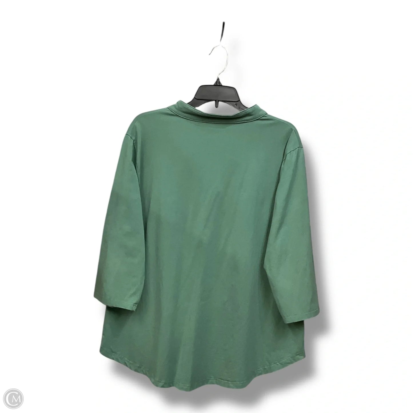 Top 3/4 Sleeve By Clothes Mentor In Green, Size: Xxl