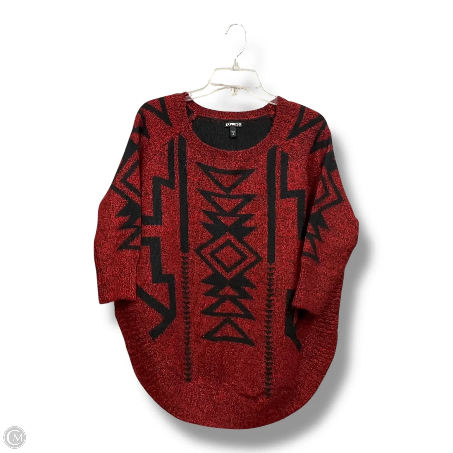 Sweater By Express In Black & Red, Size: S