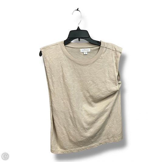 Top Sleeveless By Velvet In Beige, Size: M