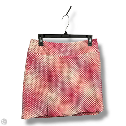 Athletic Skort By Nike Apparel In Plaid Pattern, Size: M