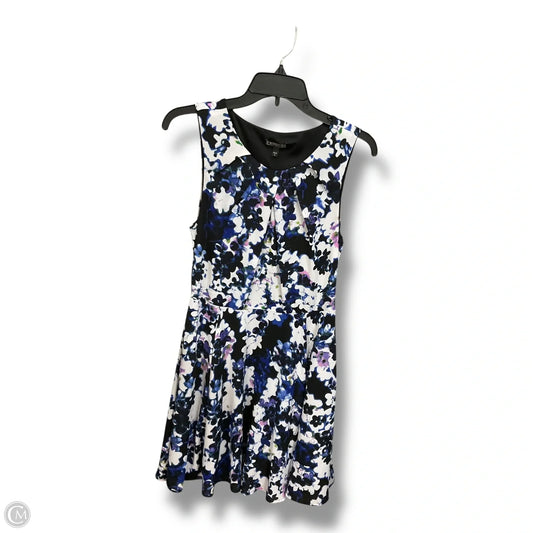 Dress Casual Short By Express In Black & Purple, Size: M
