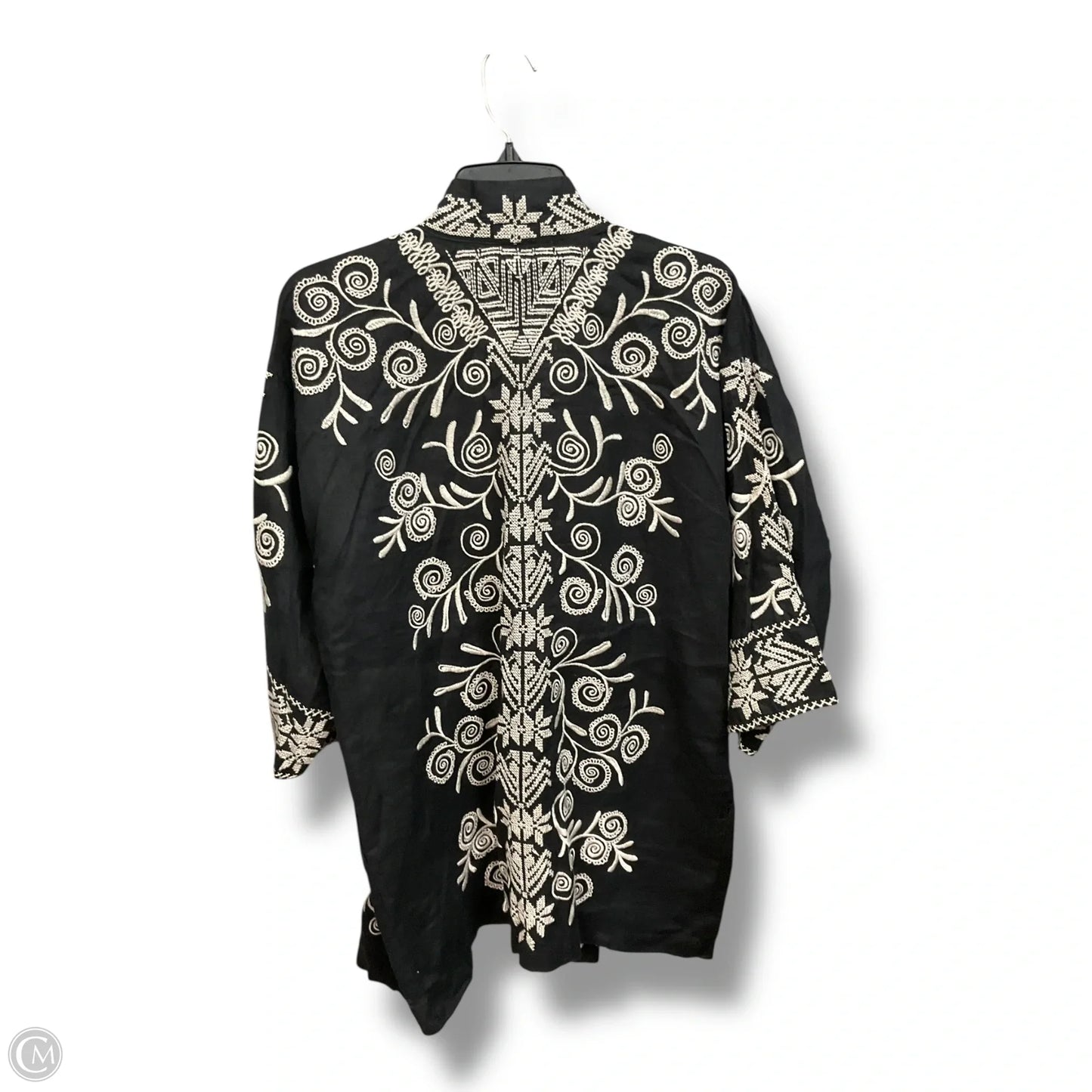 Kimono By Johnny Was In Black & Cream, Size: M