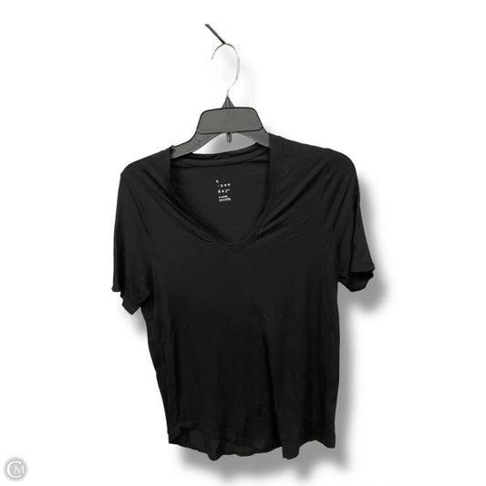 Top Short Sleeve Basic By A New Day In Black, Size: Xs