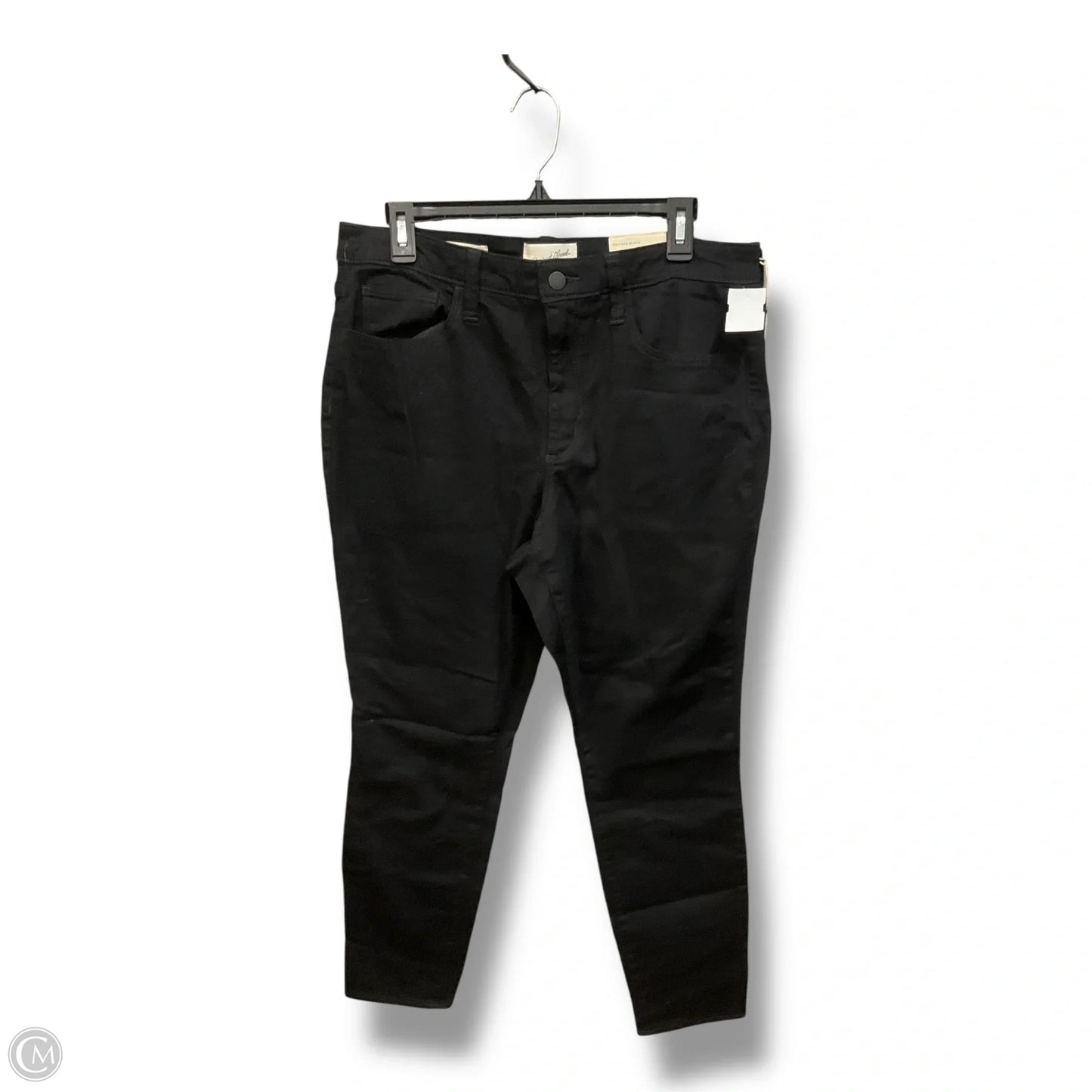 Jeans Skinny By Universal Thread In Black Denim, Size: 14