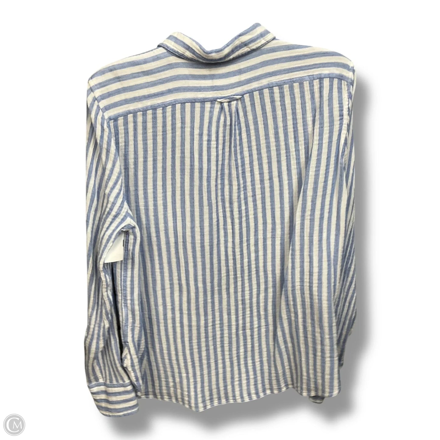 Blouse Long Sleeve By J. Crew In Striped Pattern, Size: L