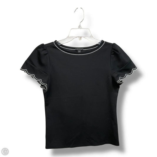 Top Short Sleeve By Ann Taylor In Black, Size: Xs