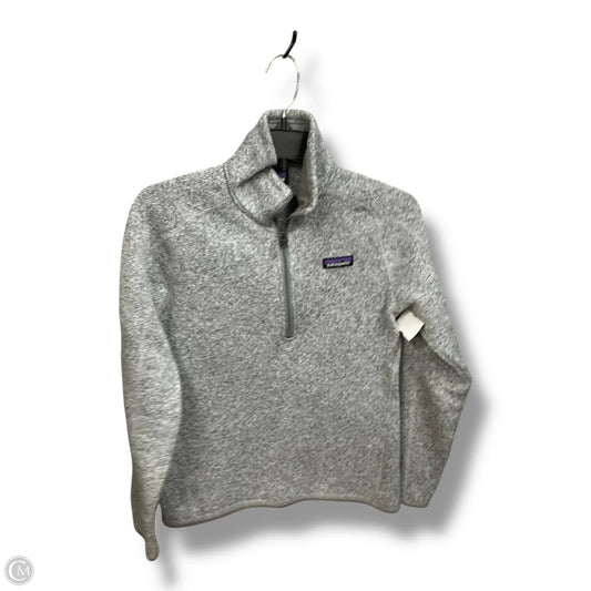 Athletic Top Long Sleeve Collar By Patagonia In Grey, Size: S