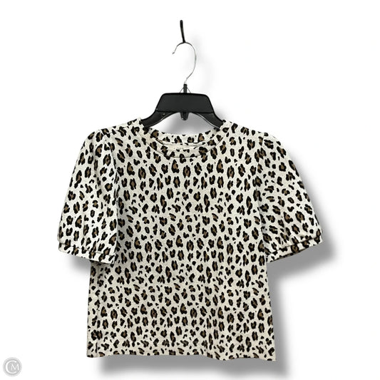 Top Short Sleeve By Loft In Animal Print, Size: Xs