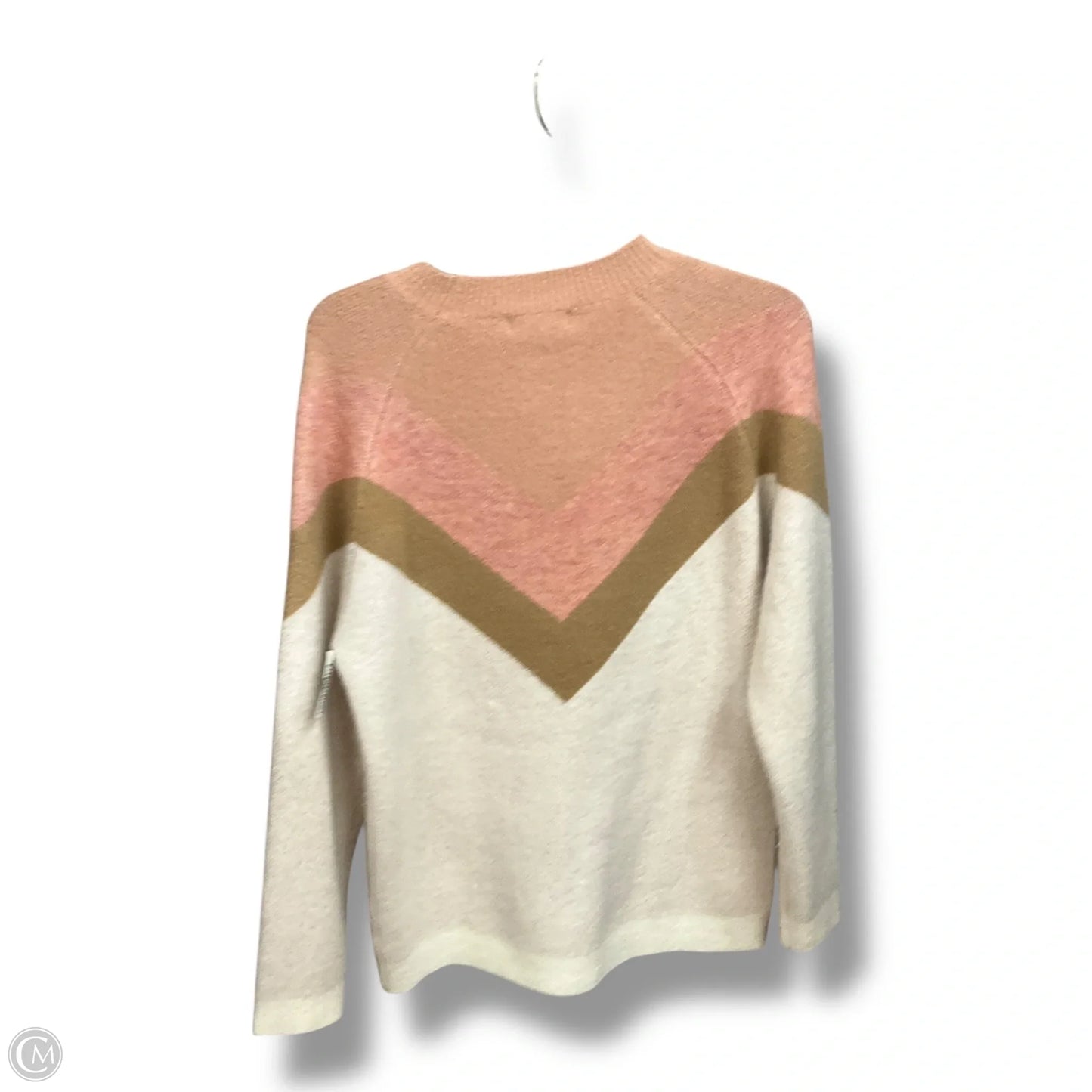 Sweater By Andree By Unit In Cream & Pink, Size: S