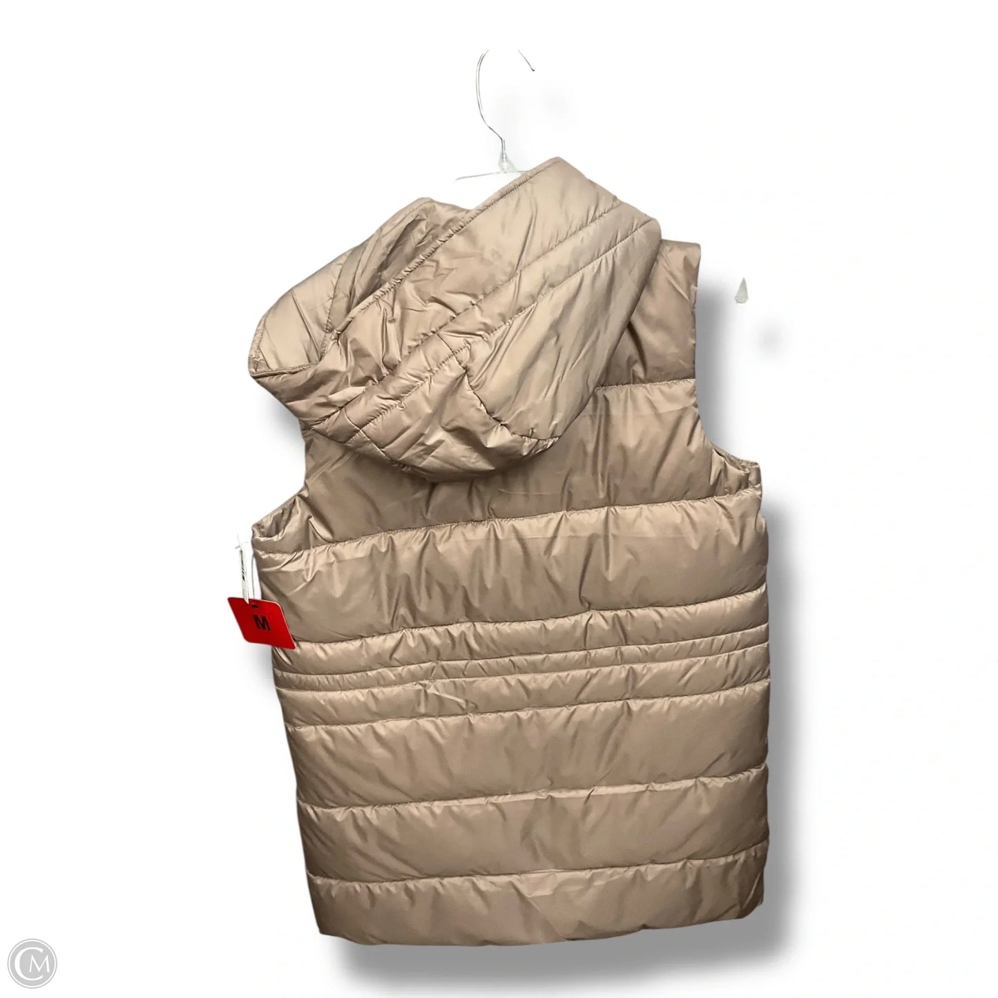 Vest Puffer & Quilted By Weatherproof In Taupe, Size: M