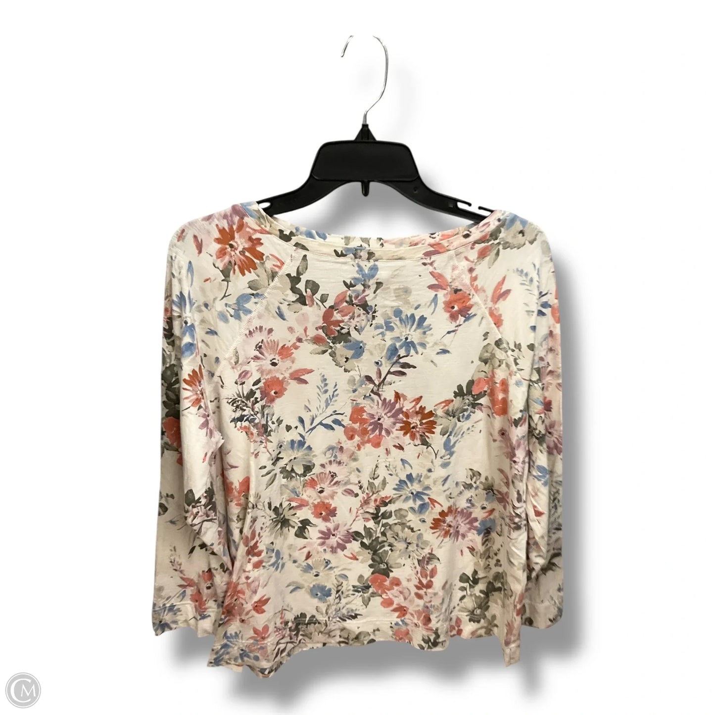 Top Long Sleeve By J. Jill In Floral Print, Size: L