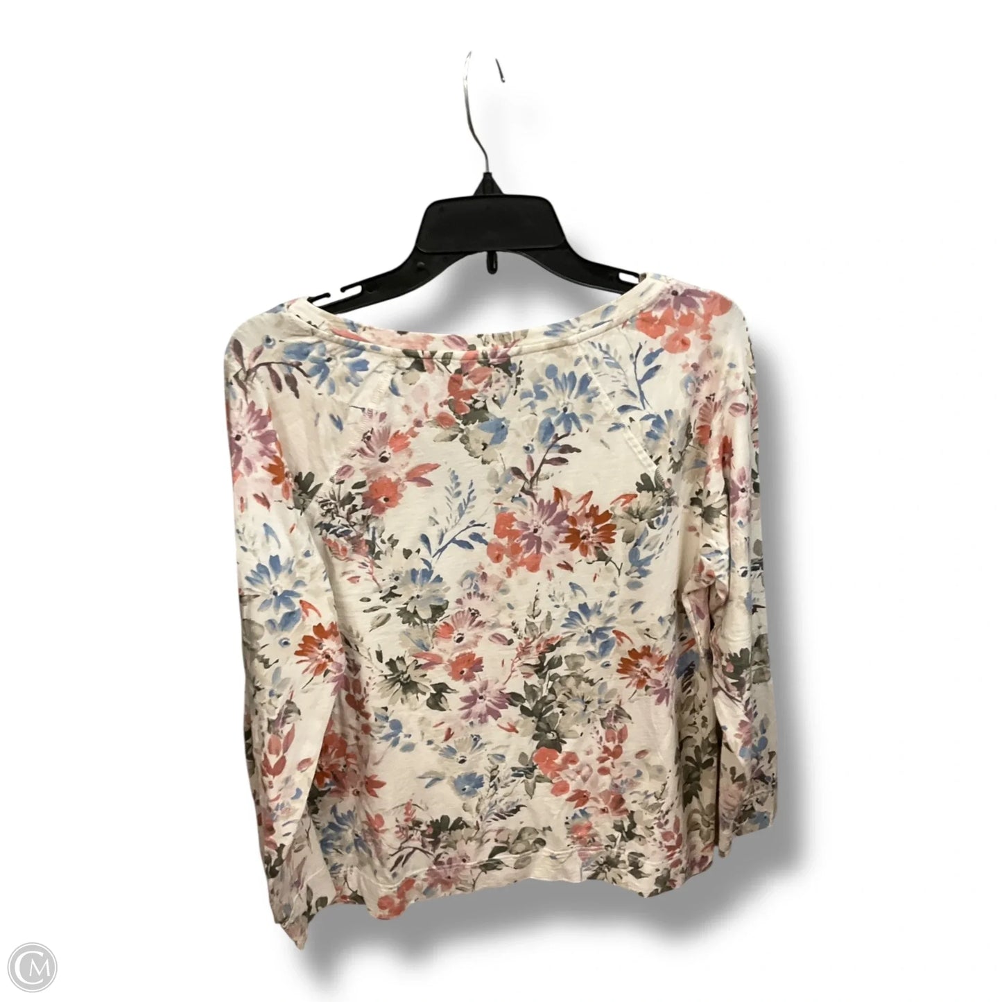 Top Long Sleeve By J. Jill In Floral Print, Size: L