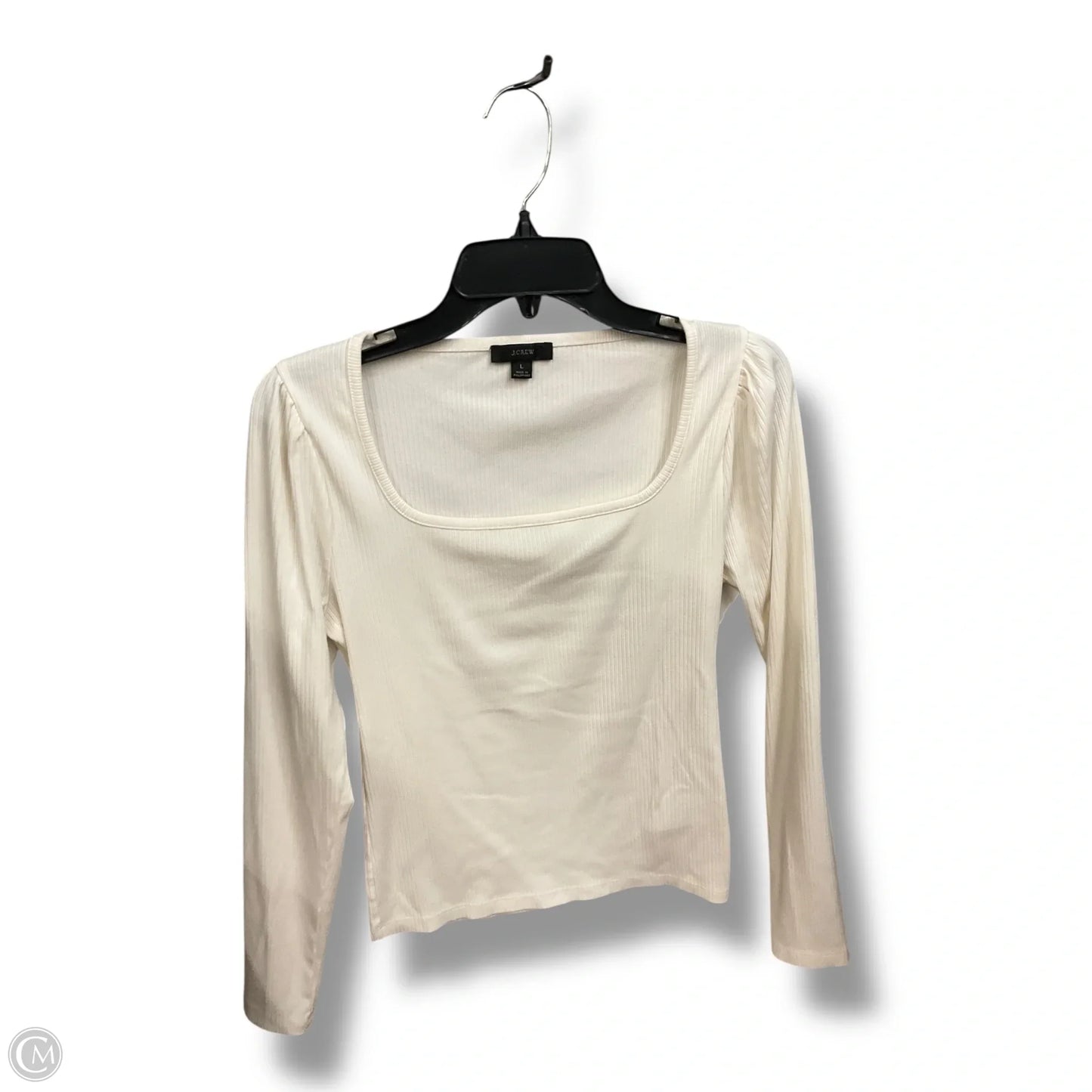 Top Long Sleeve By J. Crew In Ivory, Size: L