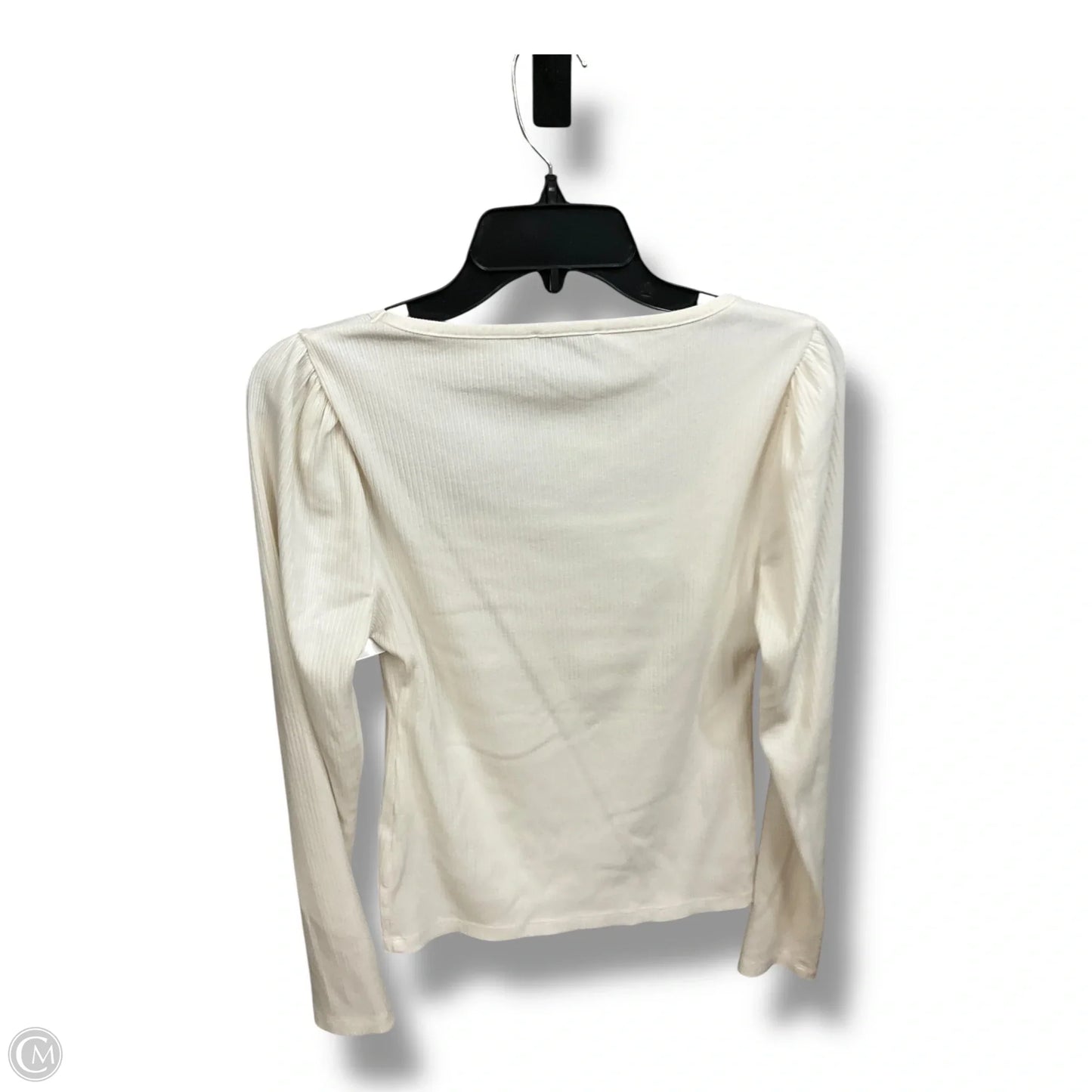 Top Long Sleeve By J. Crew In Ivory, Size: L