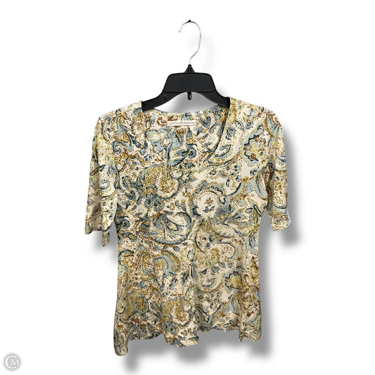 Top Short Sleeve By Peruvian Connection In Blue & Brown, Size: Xs