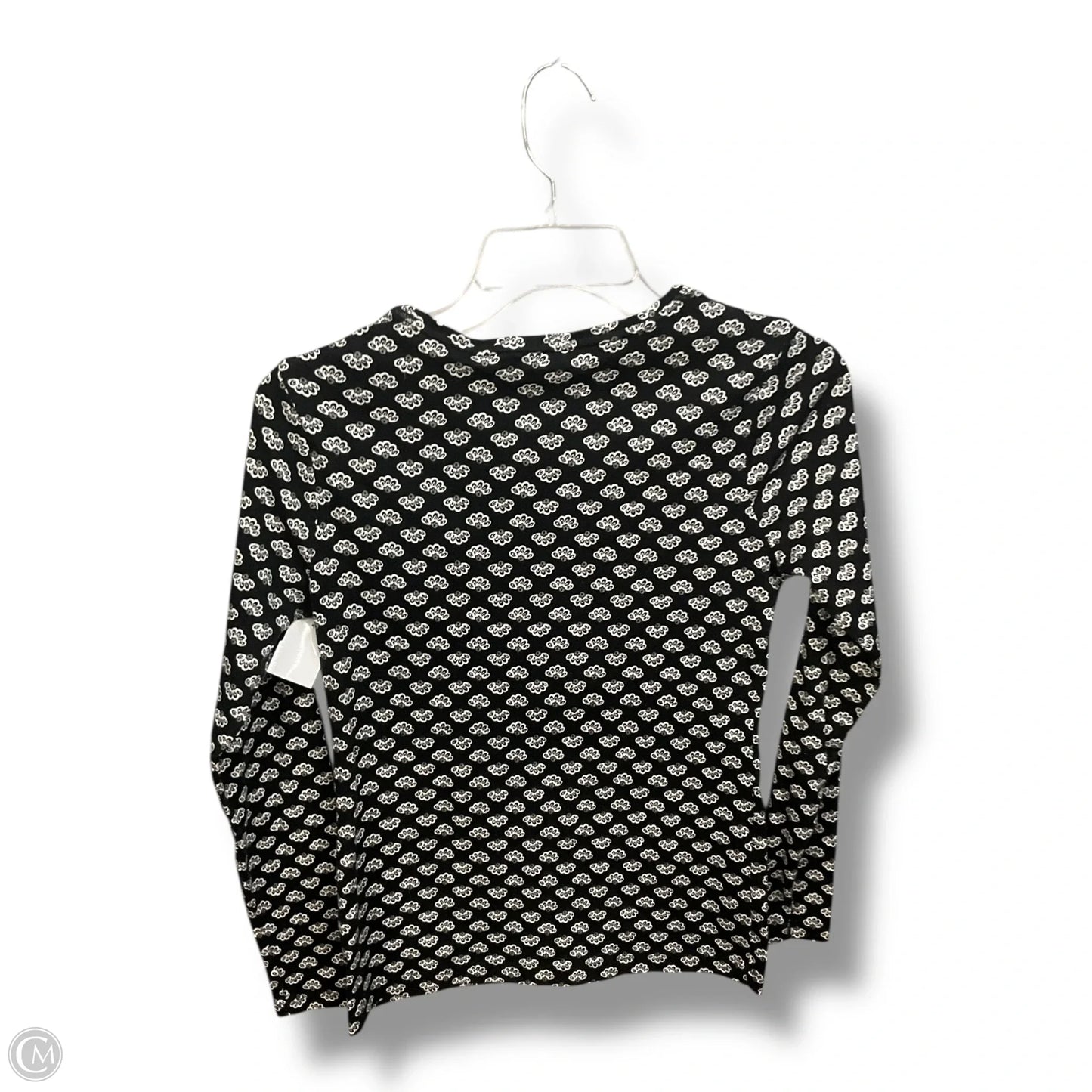 Top Long Sleeve By Croft And Barrow In Black & White, Size: Xs