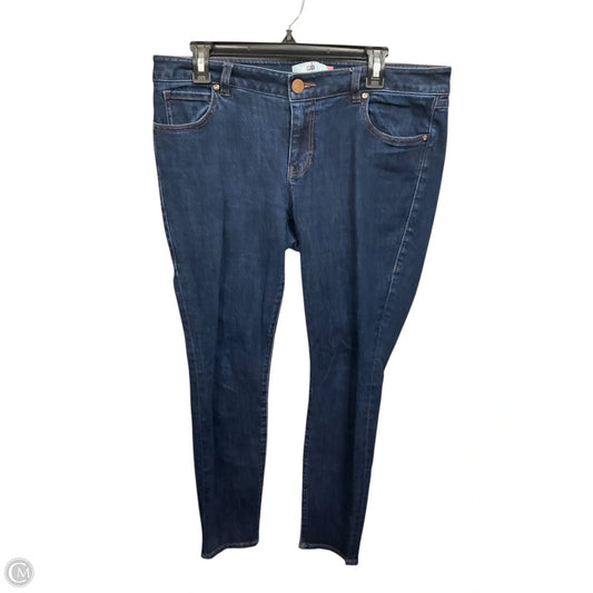 Jeans Skinny By Cabi In Blue Denim, Size: 12