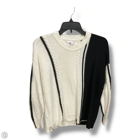 Sweater By Cabi In Black & White, Size: Xs