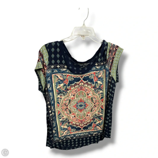 Top Short Sleeve By Lucky Brand In Multi-colored, Size: 1x