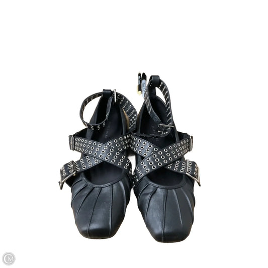 Shoes Flats By Azalea Wang In Black & Silver, Size: 9