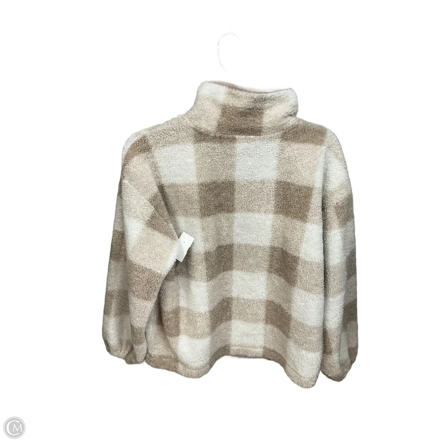 Athletic Fleece By Loft In Plaid Pattern, Size: M
