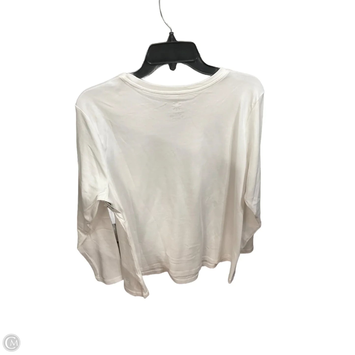 Top Long Sleeve Basic By Isaac Mizrahi Live Qvc In White, Size: L
