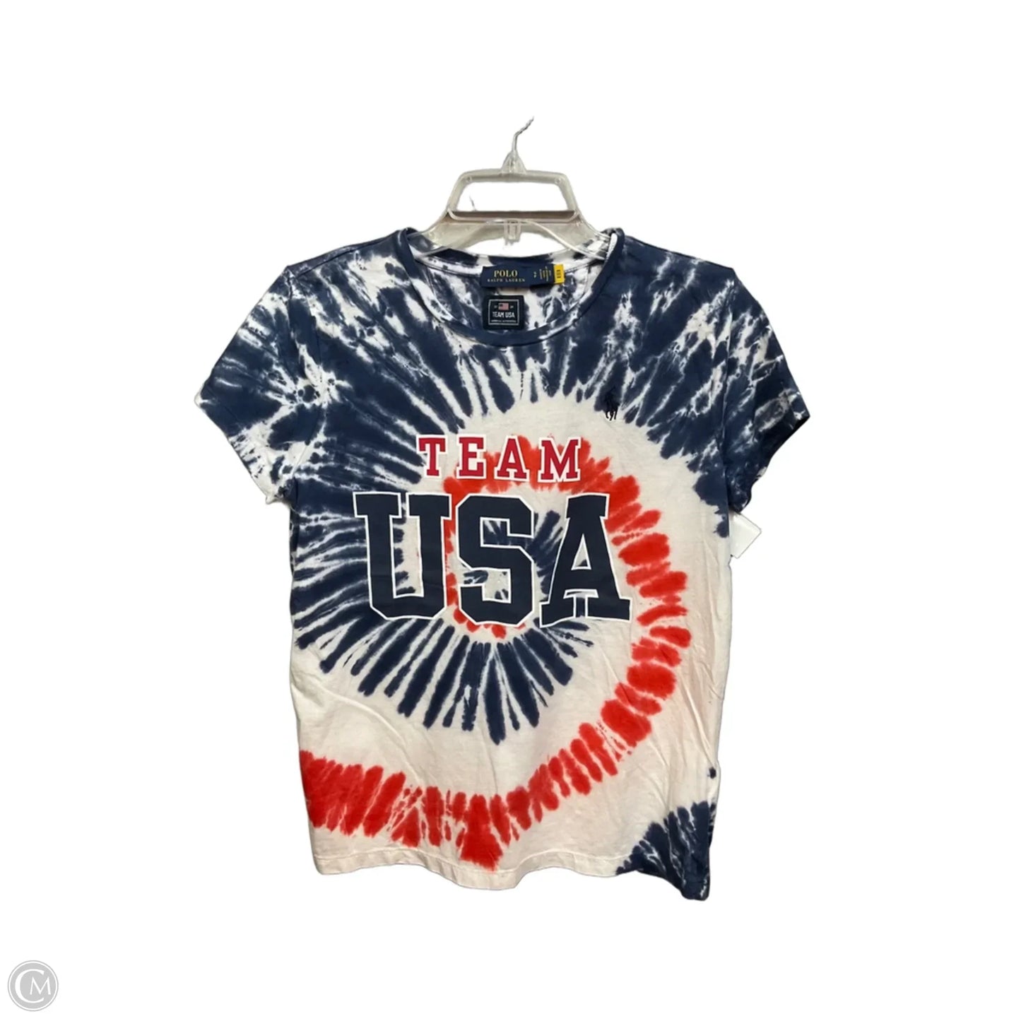 Top Short Sleeve Basic By Polo Ralph Lauren In Tie Dye Print, Size: S
