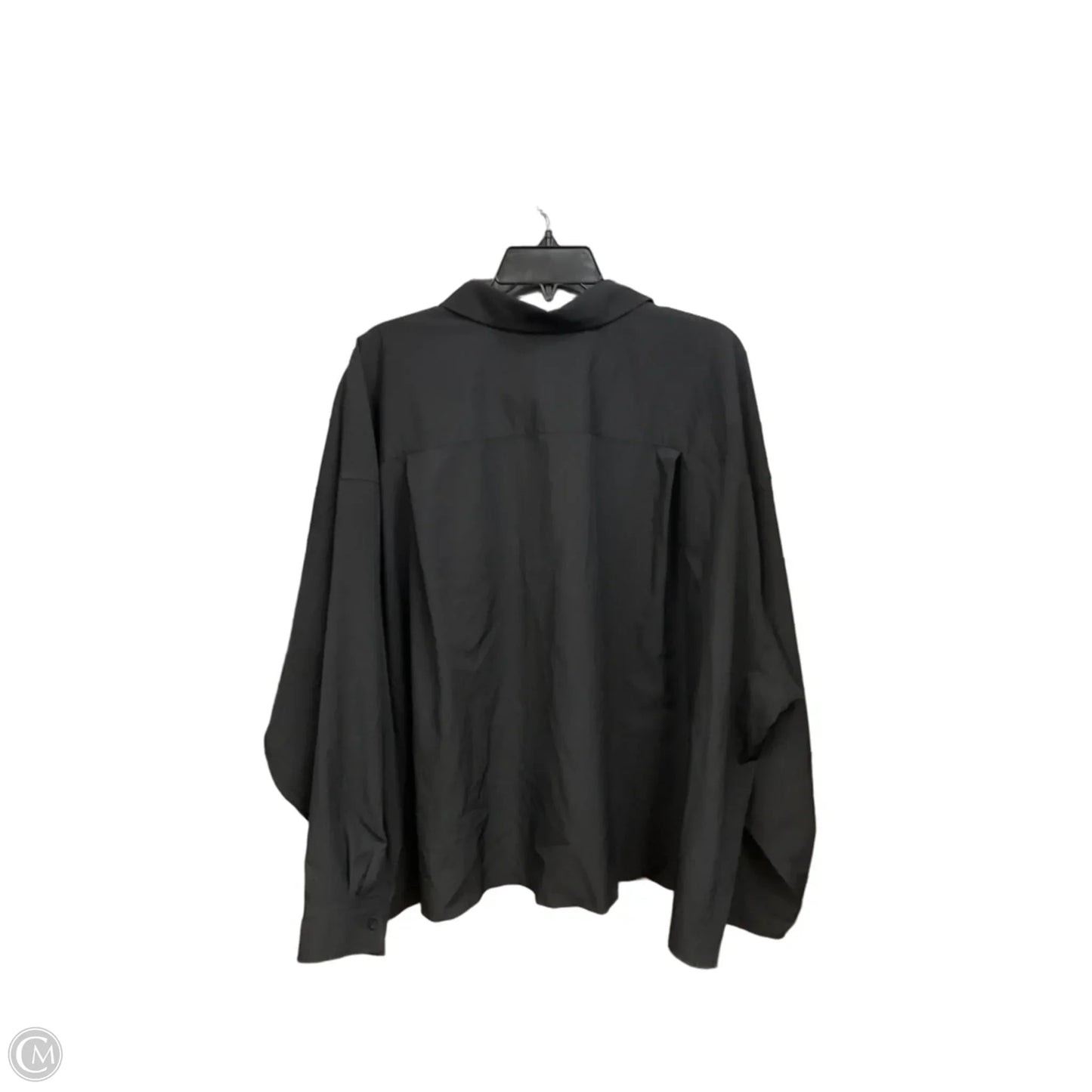 Blouse Long Sleeve By Athleta In Black, Size: 3x