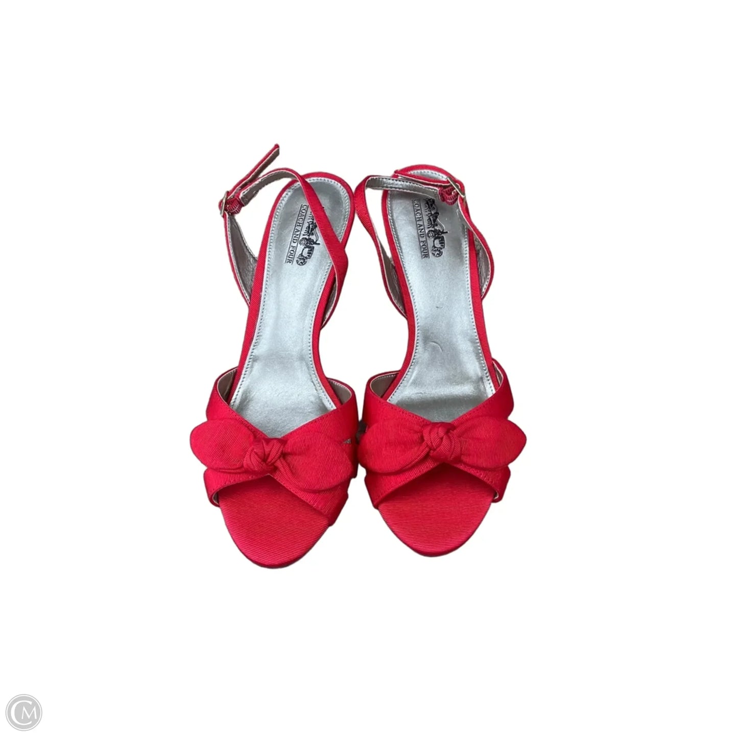 Sandals Heels Kitten By Coach And Four In Red, Size: 9