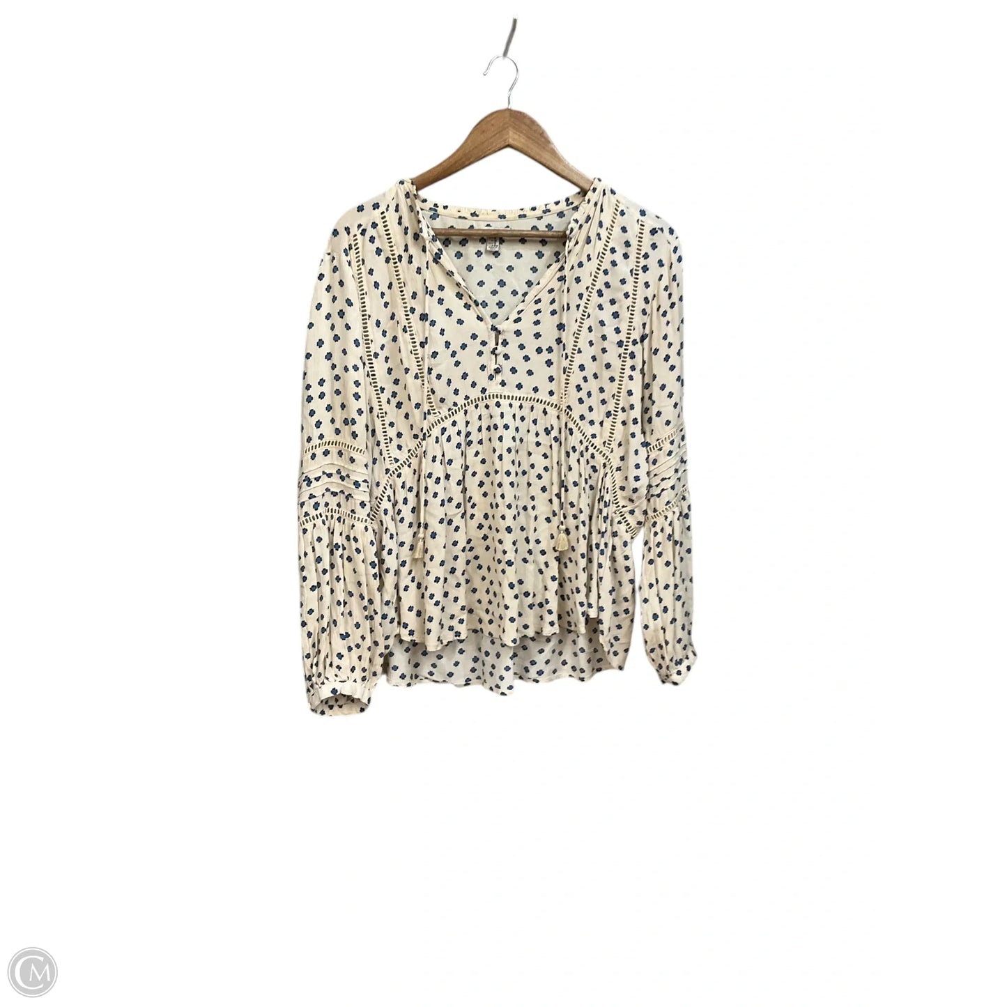 Blouse Long Sleeve By Braeve In Floral Print, Size: M