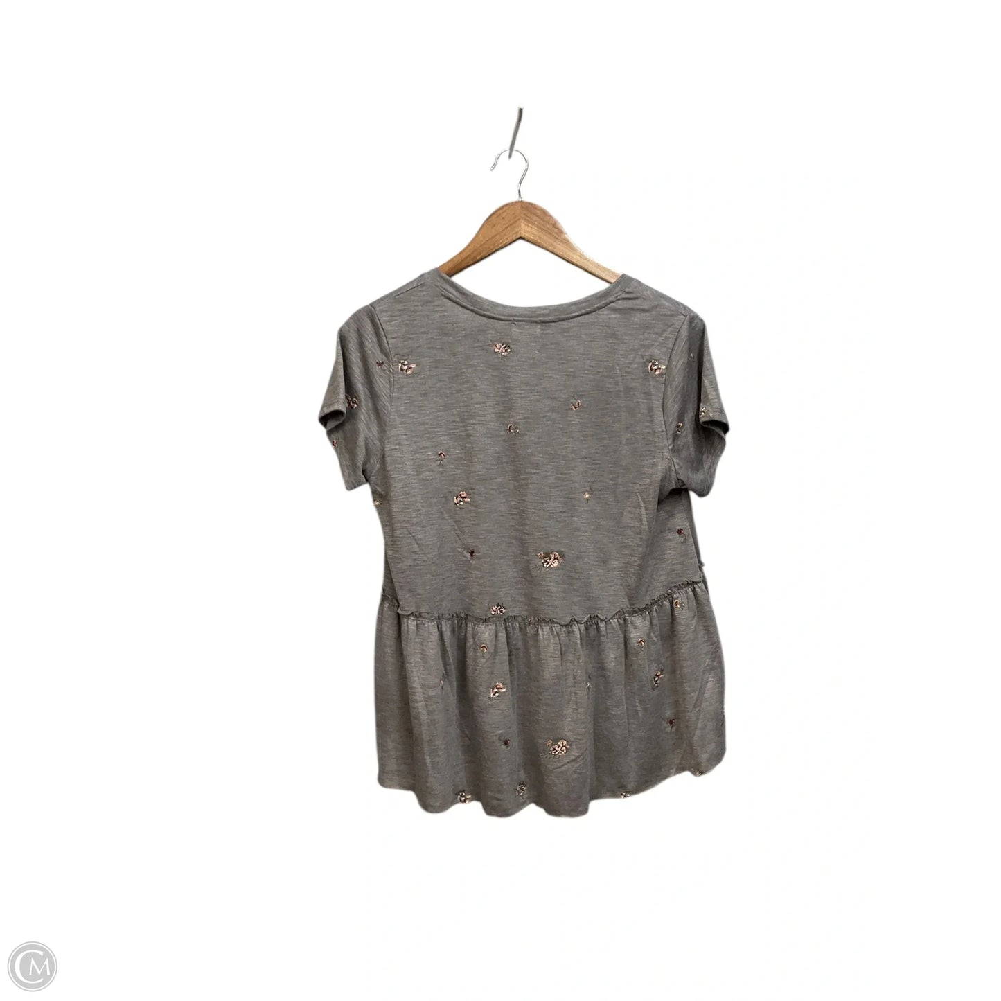 Top Short Sleeve By Blue Rain In Grey, Size: M